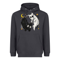 Smoke Ghost Cats with Balance Halloween Heavyweight Hoodie - texasbilliewilder