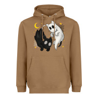 Toasted Coconut Ghost Cats with Balance Halloween Heavyweight Hoodie - texasbilliewilder