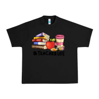 Black teacher life with books  pen and coffee Urban Heavy Tee - Artiststas