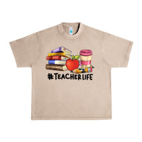 French Oak teacher life with books  pen and coffee Urban Heavy Tee - Artiststas