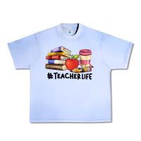 Grape Ice teacher life with books  pen and coffee Urban Heavy Tee - Artiststas