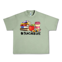 Teacher Life With Books  Pen And Coffee Urban Heavy Tee | Teevron