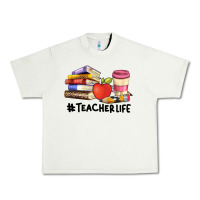 Pistachio teacher life with books  pen and coffee Urban Heavy Tee - Artiststas