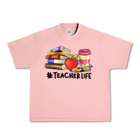 Salmon teacher life with books  pen and coffee Urban Heavy Tee - Artiststas