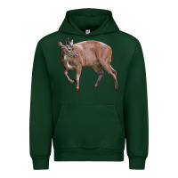 Forest Green Red Brocket Buck Deer Urban Hoodie - LillyAllenDesigns