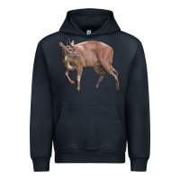 Navy Red Brocket Buck Deer Urban Hoodie - LillyAllenDesigns
