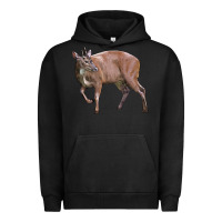 Pigment Black Red Brocket Buck Deer Urban Hoodie - LillyAllenDesigns