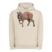 Pigment French Oak Red Brocket Buck Deer Urban Hoodie - LillyAllenDesigns