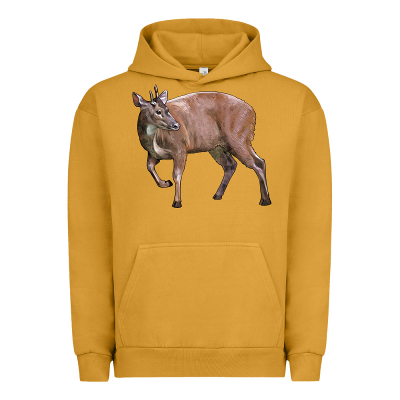 Red Brocket Buck Deer Urban Hoodie by LillyAllenDesigns | Teevron