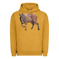 Pigment Peanut Butter Red Brocket Buck Deer Urban Hoodie - LillyAllenDesigns