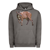 Pigment Tornado Red Brocket Buck Deer Urban Hoodie - LillyAllenDesigns