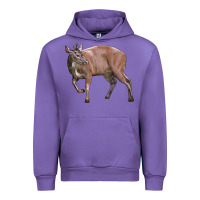 Tulip Red Brocket Buck Deer Urban Hoodie - LillyAllenDesigns
