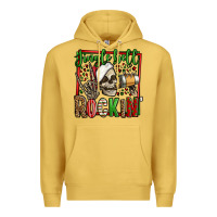 Antique Gold jingle bell rockin skeleton christmas Premium Hoodie - Jasminsmagicworld