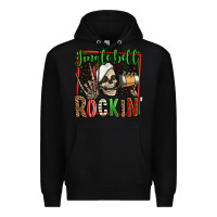 Black jingle bell rockin skeleton christmas Premium Hoodie - Jasminsmagicworld