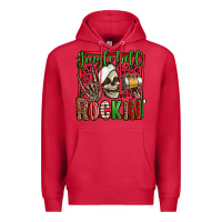 Cardinal jingle bell rockin skeleton christmas Premium Hoodie - Jasminsmagicworld