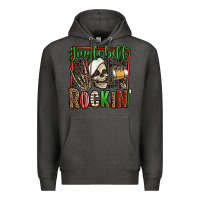 Charcoal Heather jingle bell rockin skeleton christmas Premium Hoodie - Jasminsmagicworld