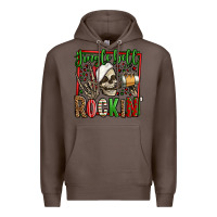Coffee jingle bell rockin skeleton christmas Premium Hoodie - Jasminsmagicworld
