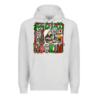 Dove Grey jingle bell rockin skeleton christmas Premium Hoodie - Jasminsmagicworld