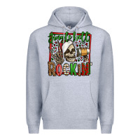 Heather Grey jingle bell rockin skeleton christmas Premium Hoodie - Jasminsmagicworld