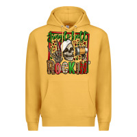 Mustard jingle bell rockin skeleton christmas Premium Hoodie - Jasminsmagicworld