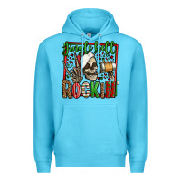Ocean Blue jingle bell rockin skeleton christmas Premium Hoodie - Jasminsmagicworld