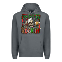 Rock jingle bell rockin skeleton christmas Premium Hoodie - Jasminsmagicworld