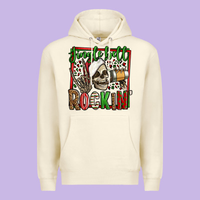 Jingle Bell Rockin Skeleton Christmas Premium Hoodie Designed By Jasminsmagicworld