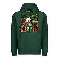 Sports Green jingle bell rockin skeleton christmas Premium Hoodie - Jasminsmagicworld
