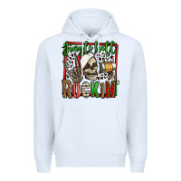 White jingle bell rockin skeleton christmas Premium Hoodie - Jasminsmagicworld