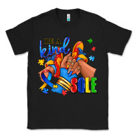 Black Be a kind sole Autism afro girl sneakers Classic Tee - RanaPortraitStore