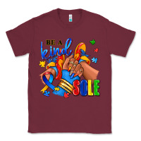 Burgundy Be a kind sole Autism afro girl sneakers Classic Tee - RanaPortraitStore