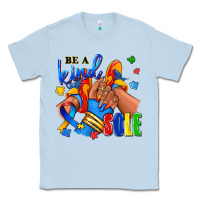 Dusty Blue Be a kind sole Autism afro girl sneakers Classic Tee - RanaPortraitStore