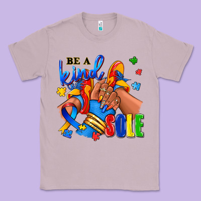 Be A Kind Sole Autism Afro Girl Sneakers Classic Tee Designed By Ranaportraitstore