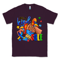Plum Be a kind sole Autism afro girl sneakers Classic Tee - RanaPortraitStore