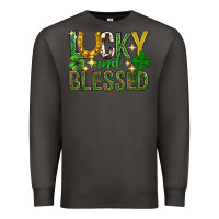 Smoke Lucky and blessed st. patricks day Premium Sweatshirt - Neo Western