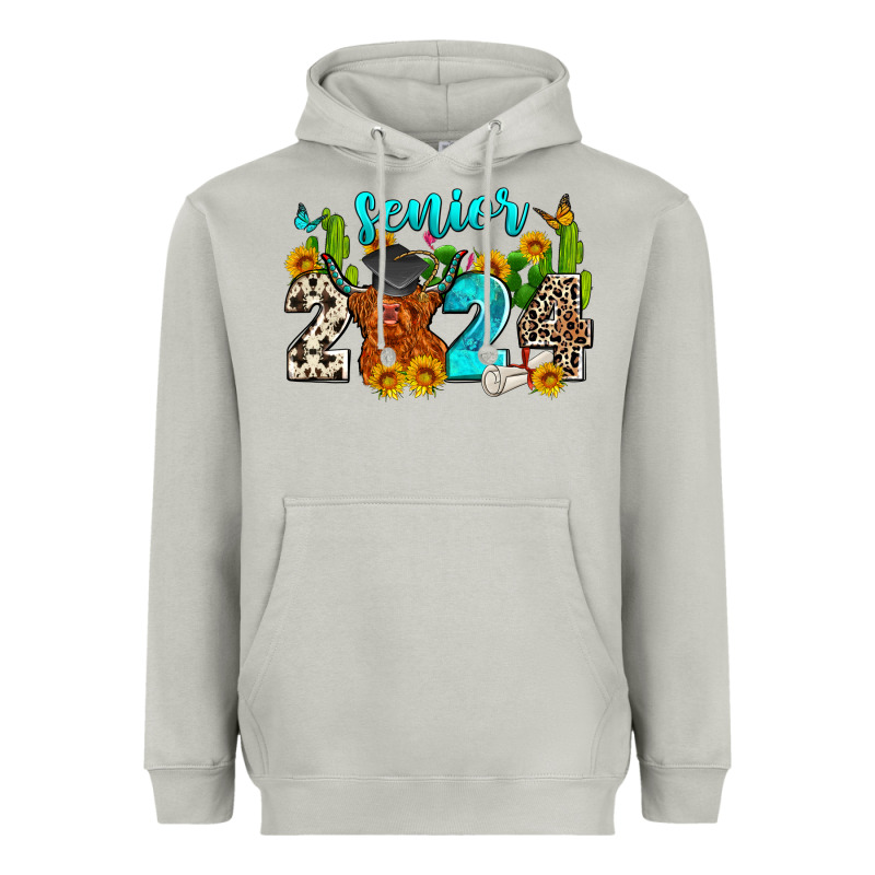 Senior 2024 Cow Heavyweight Hoodie by Zillion Design Studio | Teevron