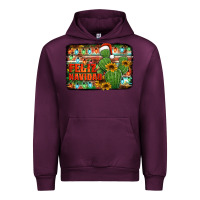 Mauve Wine feliz navidad merry christmas cactus Urban Hoodie - Jasminsmagicworld
