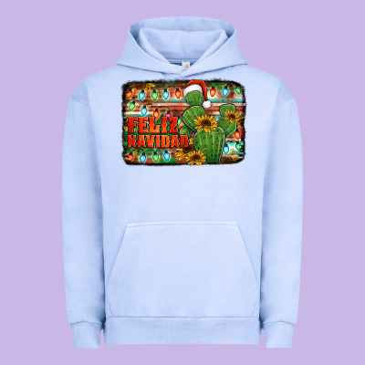 Feliz Navidad Merry Christmas Cactus Urban Hoodie Designed By Jasminsmagicworld
