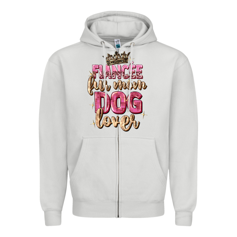 Fiancée Fur Mom Dog Lover Zipper Hoodie by Zillion Design Studio | Teevron