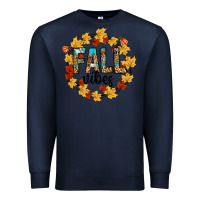 Navy fall vibes Premium Sweatshirt - CowhideDigitalArt