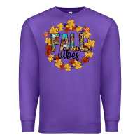 Purple fall vibes Premium Sweatshirt - CowhideDigitalArt