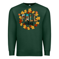 Sports Green fall vibes Premium Sweatshirt - CowhideDigitalArt