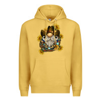Antique Gold cowboy gnome sunflower rope Premium Hoodie - BarkalooDesign