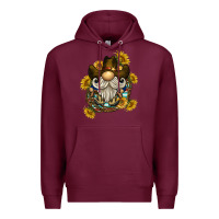 Burgundy cowboy gnome sunflower rope Premium Hoodie - BarkalooDesign