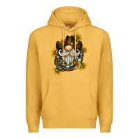 Mustard cowboy gnome sunflower rope Premium Hoodie - BarkalooDesign