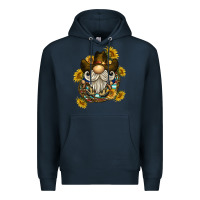 Navy cowboy gnome sunflower rope Premium Hoodie - BarkalooDesign
