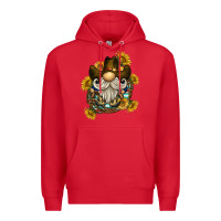 Red cowboy gnome sunflower rope Premium Hoodie - BarkalooDesign