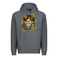 Rock cowboy gnome sunflower rope Premium Hoodie - BarkalooDesign