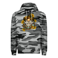 Slate Camo cowboy gnome sunflower rope Premium Hoodie - BarkalooDesign