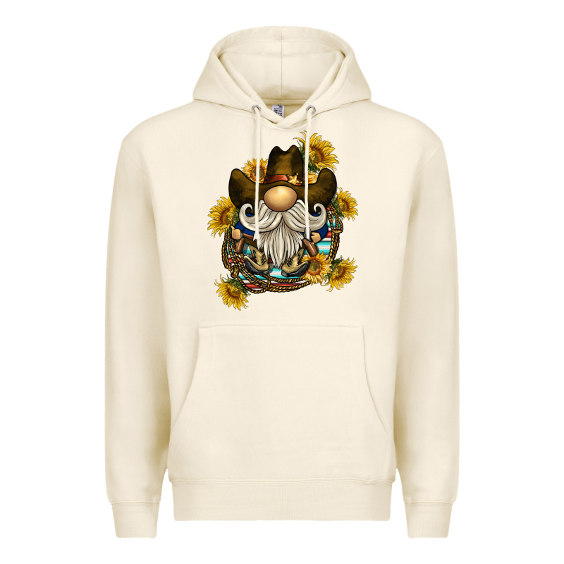Cowboy Gnome Sunflower Rope Premium Hoodie by BarkalooDesign | Teevron
